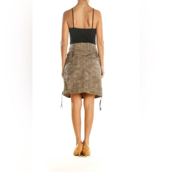 Kuhl Brown Camoflauge Checkered All Day Wear A-Line Skirt - Picture 4 of 11